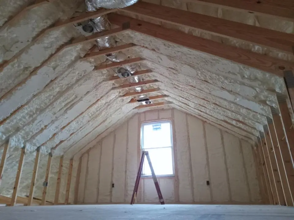 Spray foam roofing application for Crawl Space Insulation project in Fridley